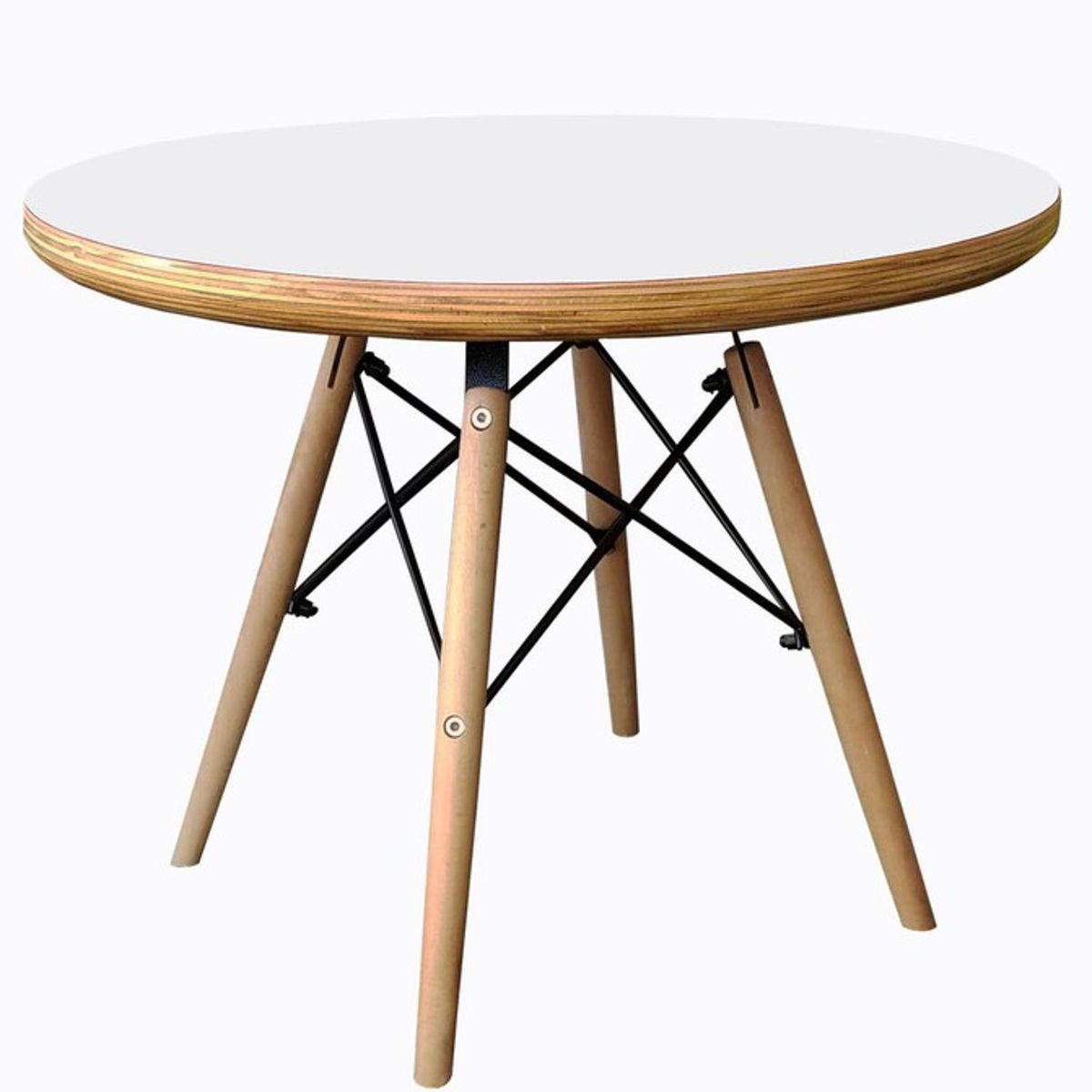 DE PIES A CABEZA - Mesa Eames Niño Blanco 50x50x46 cm