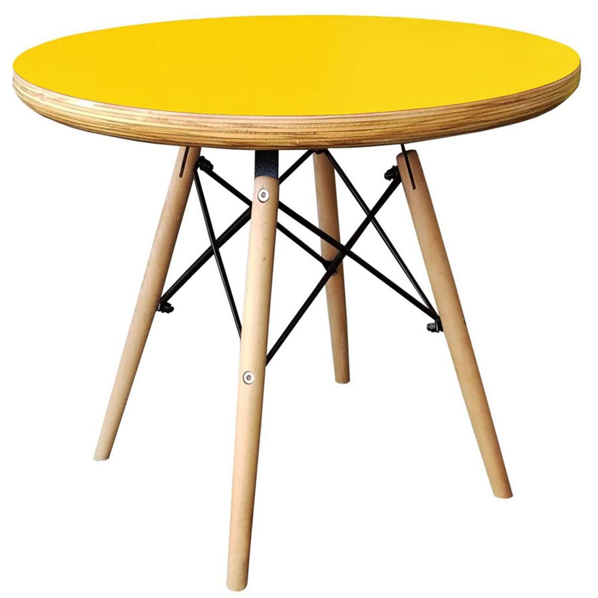 DE PIES A CABEZA - Mesa Eames Niño Amarillo 60x46x46 cm