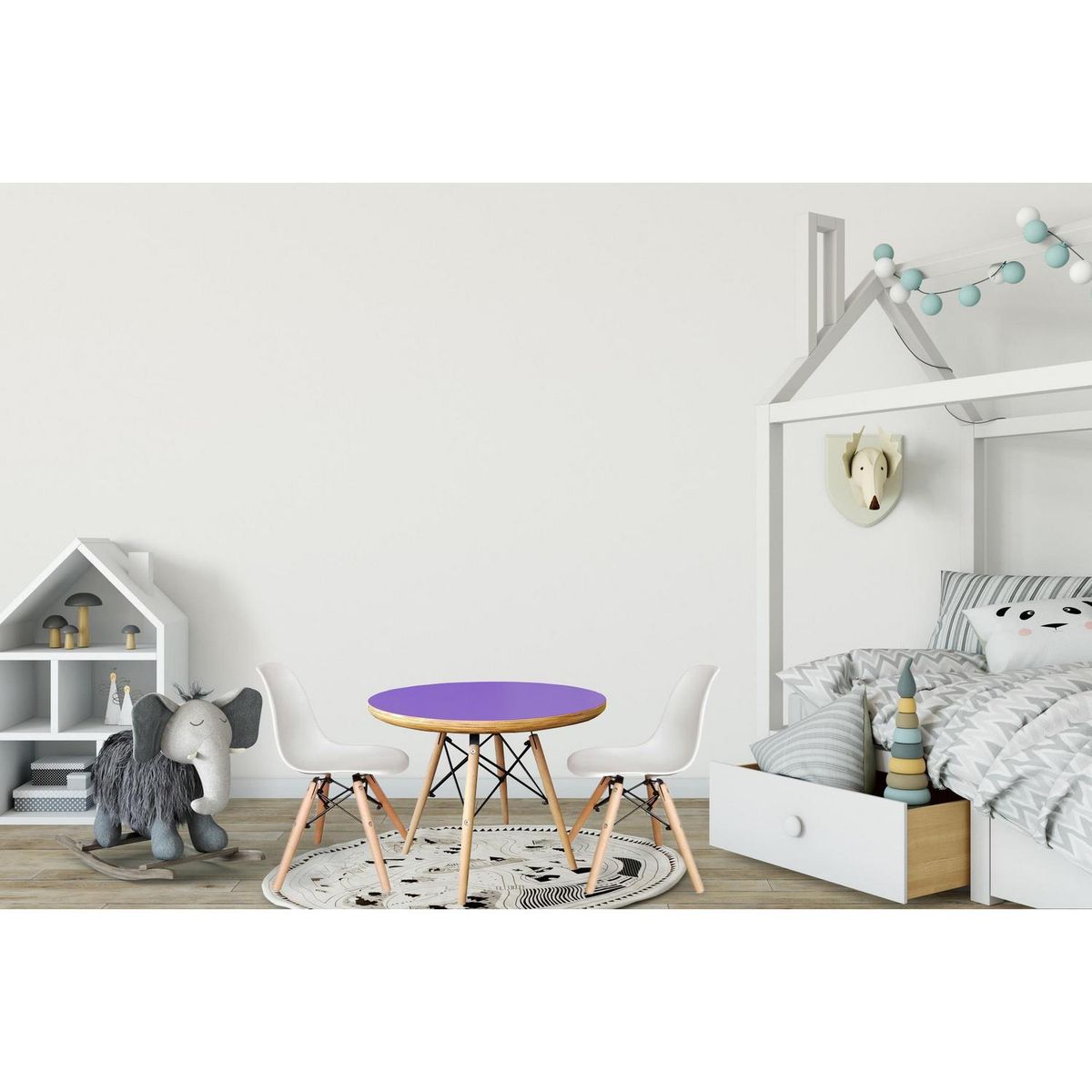 DE PIES A CABEZA - Mesa Lila 60x46x46 cm