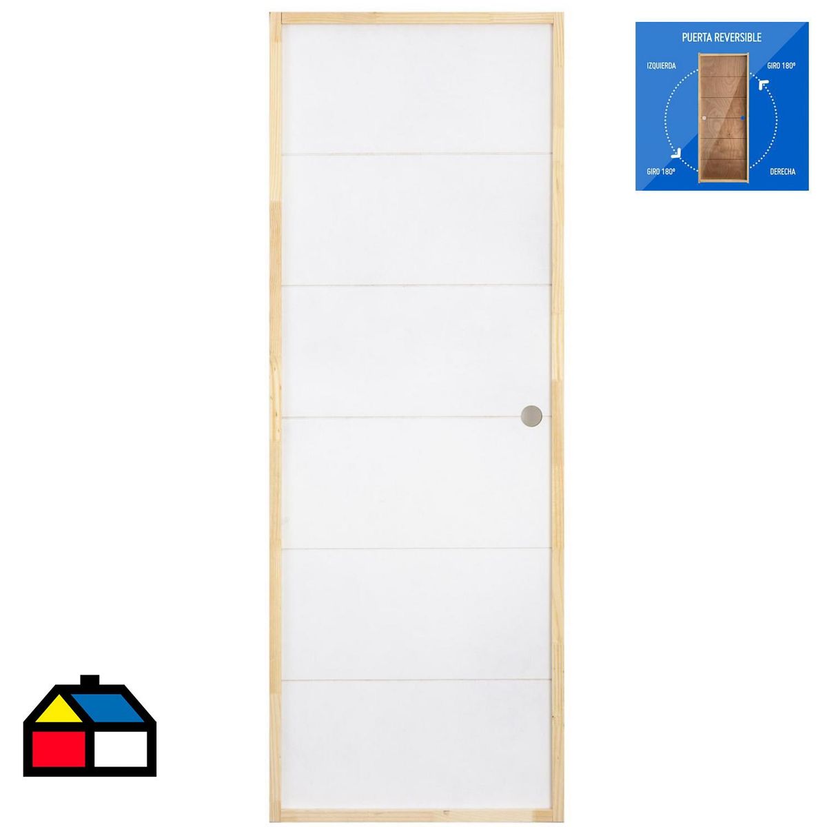 MAFORSA - Puerta Terciado Huilo precolgada Dual con perforación blanca