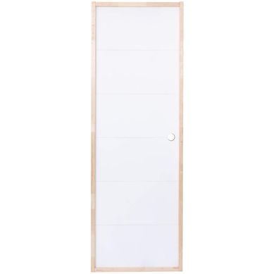 Puerta Terciado Huilo precolgada Dual con perforacin blanca