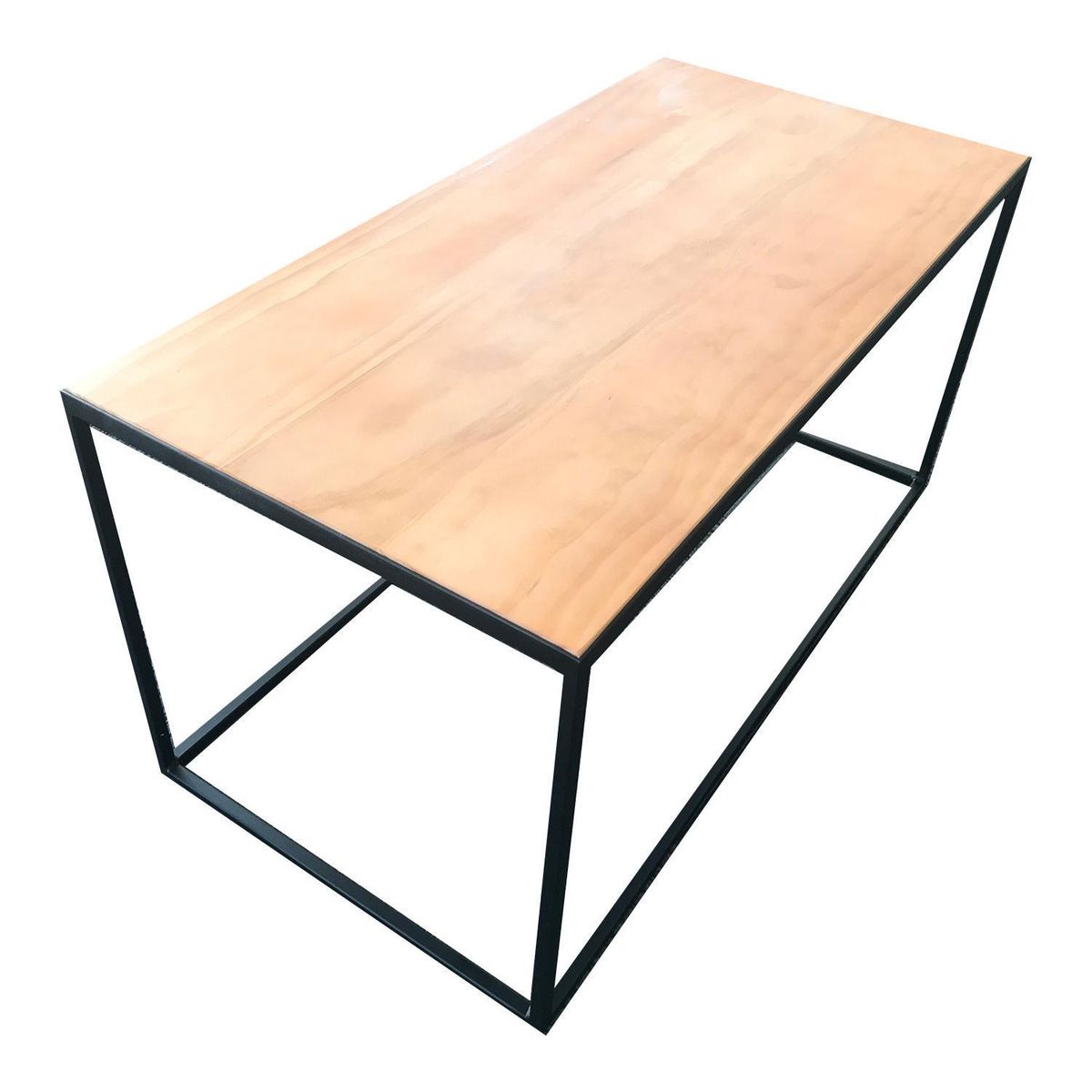 DE PIES A CABEZA - Mesa cubo 100x50x50 cm negra madera pino cerezo