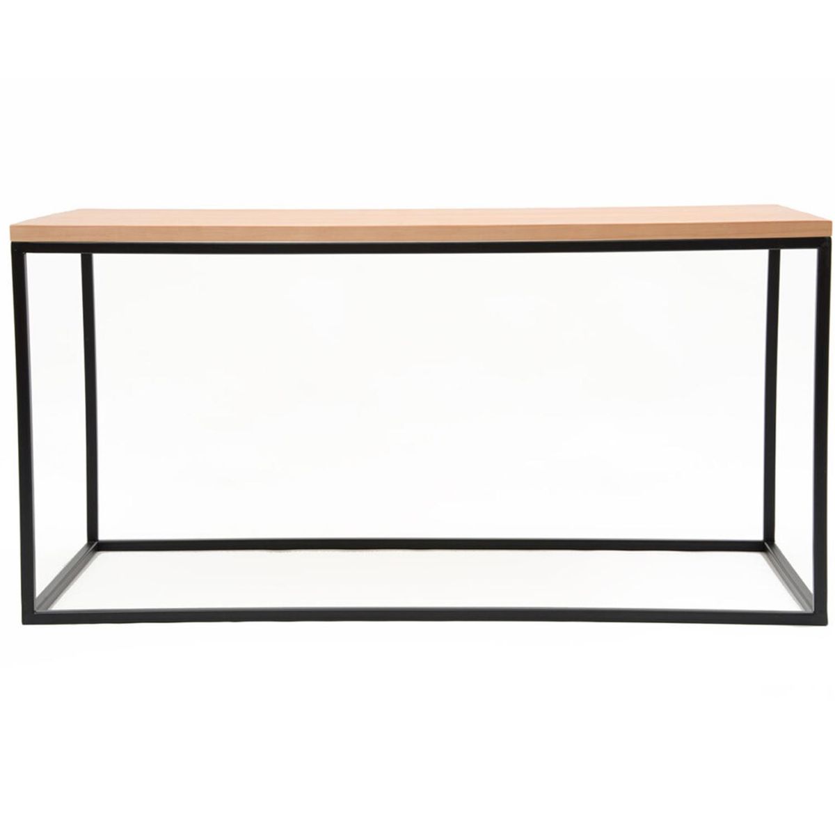 DE PIES A CABEZA - Mesa cubo 100x50x50 cm negra madera pino cerezo