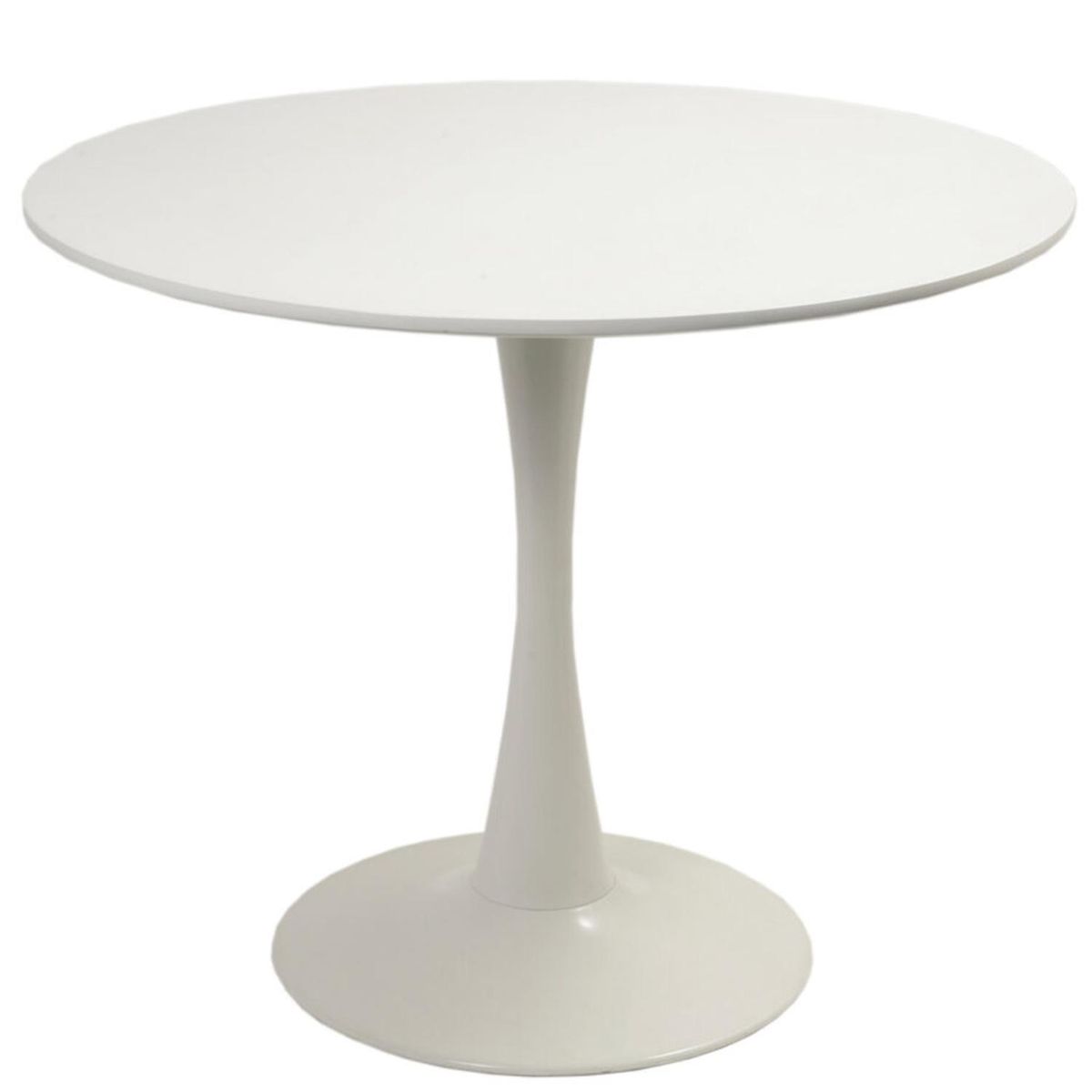 DE PIES A CABEZA - Mesa redonda 90 cm réplica blanca lacada