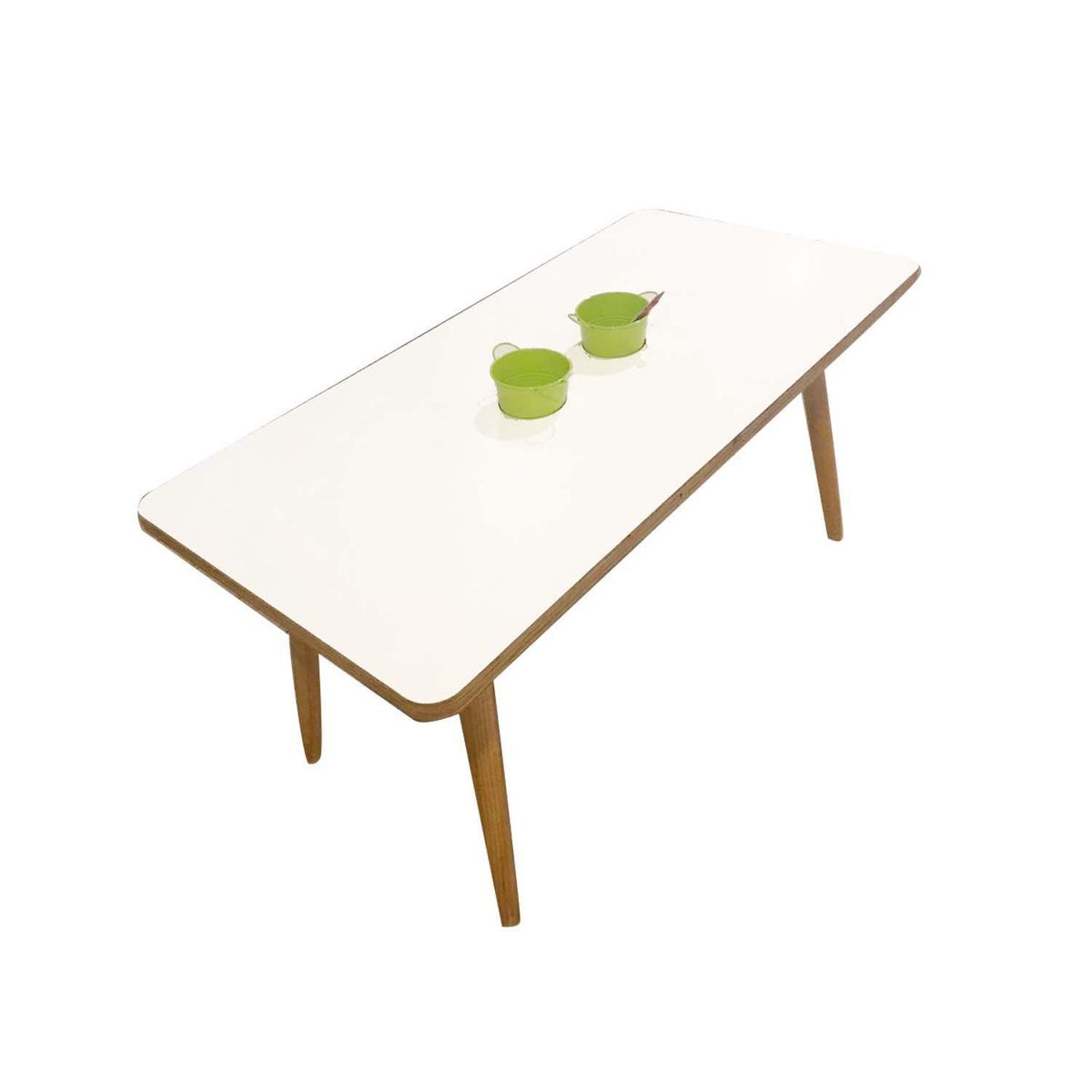 DE PIES A CABEZA - Mesa Rectangular Niño Blanco 55x110x55 cm