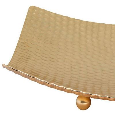 Imagen 2 del producto Bandeja metálica dorada grande 25x25 cm