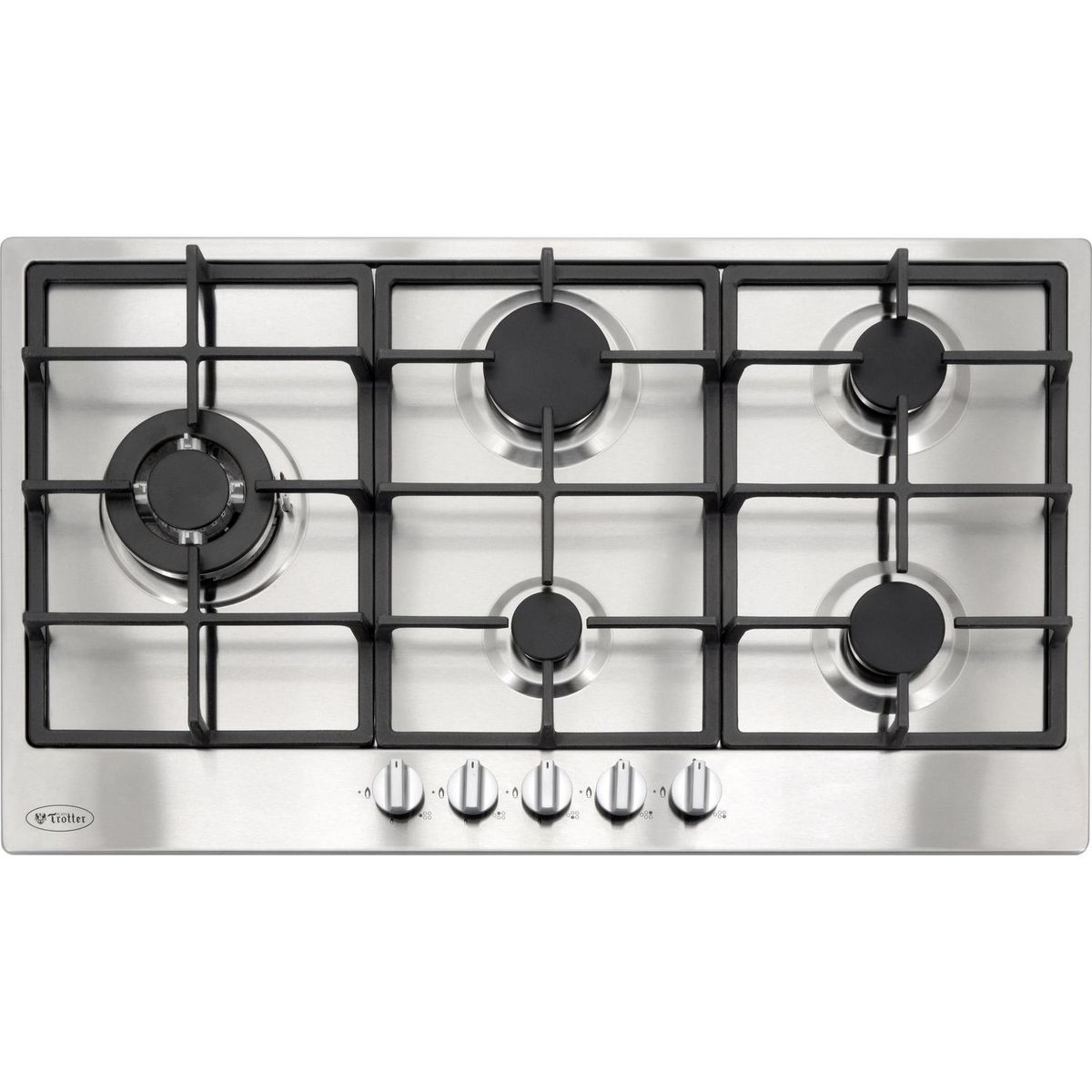 ALBIN TROTTER - Encimera Gas 5 Platos Inox Breit Pro 90 GL