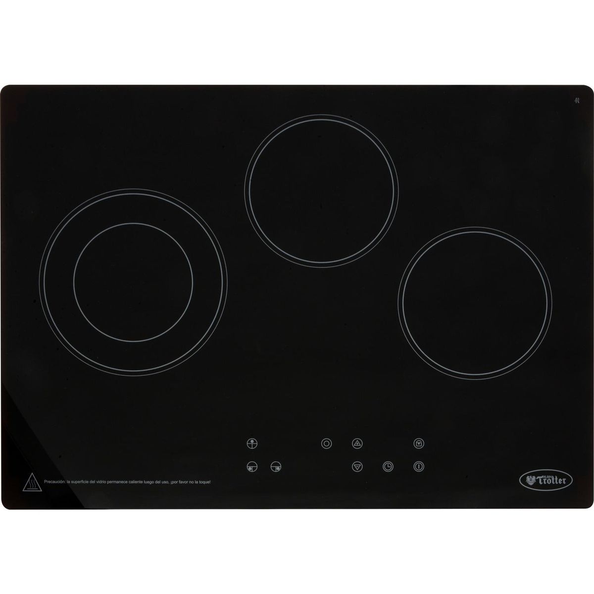 ALBIN TROTTER - Encimera Eléctrica 3 Platos Negra Glass Fein 60