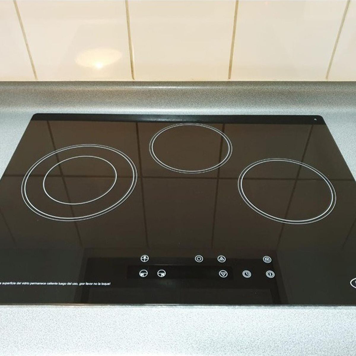 ALBIN TROTTER - Encimera Eléctrica 3 Platos Negra Glass Fein 60