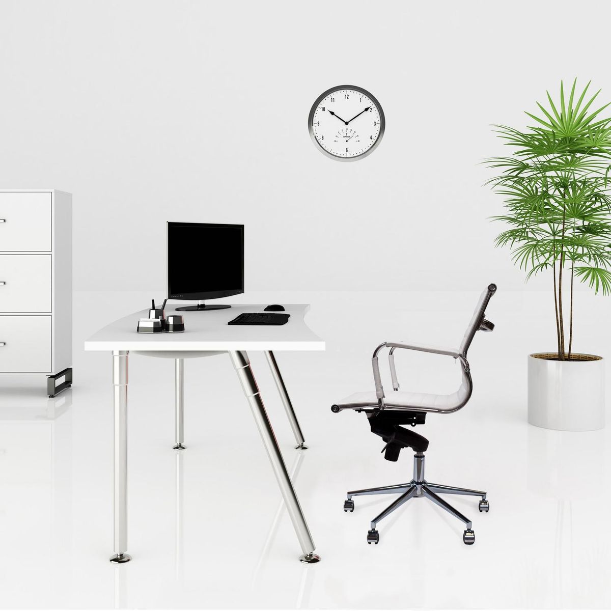 DE PIES A CABEZA - Silla Escritorio Bishop Blanco