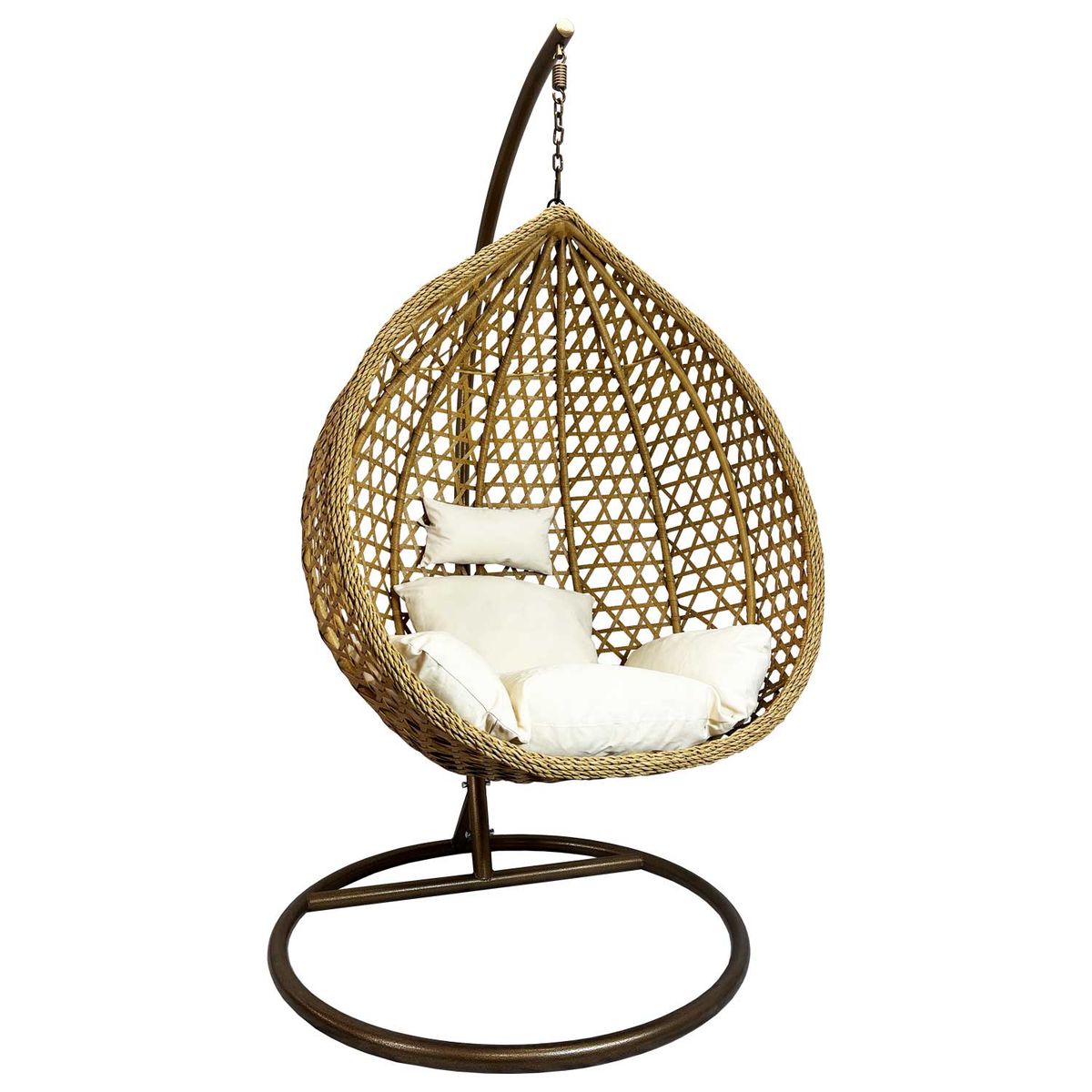 EL BARCO - Silla Colgante 195x105x75 cm Ratán Caramelo