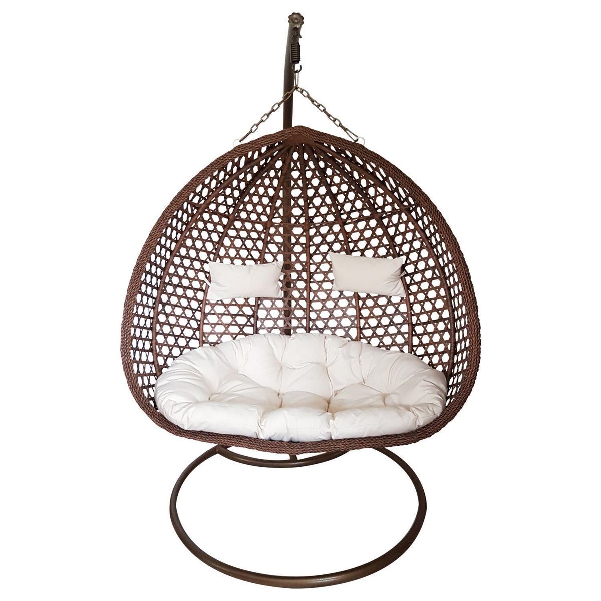 EL BARCO - Silla colgante rattan 135x75x125cm