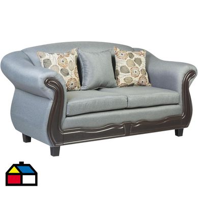 Sof 2 cuerpos 186x92x98 cm gris