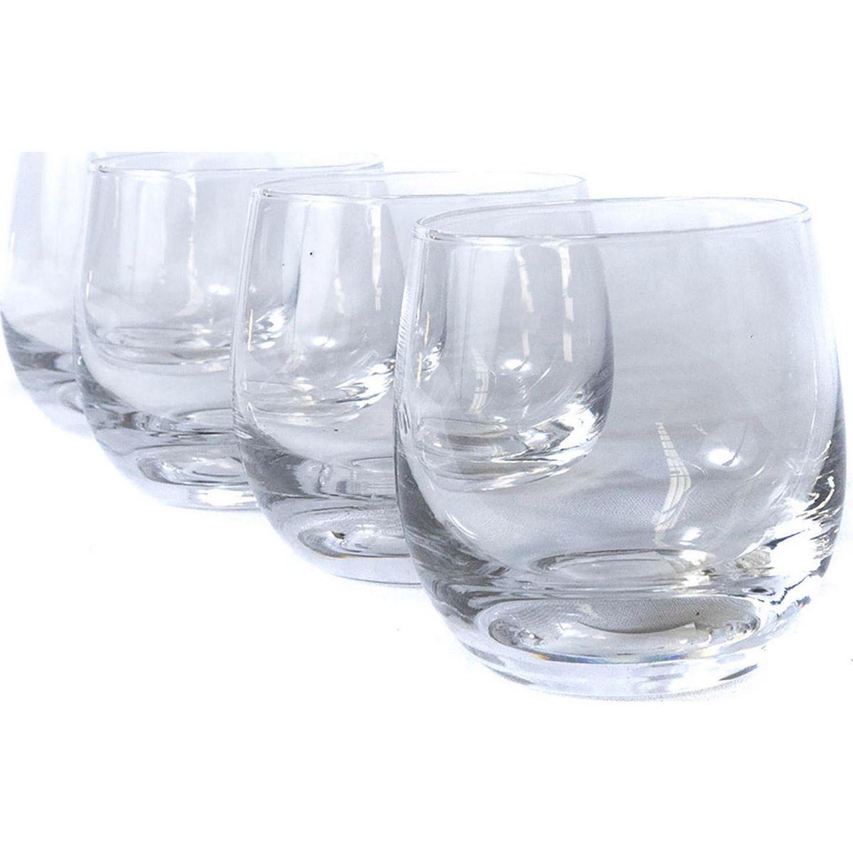 DECO EXPRESS - Set 4 Vasos Bajo de Vidrio 280 ml Transparente