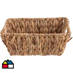 DECO EXPRESS - Cesto Maite de Jacinto de Agua 30x12x20 cm Café