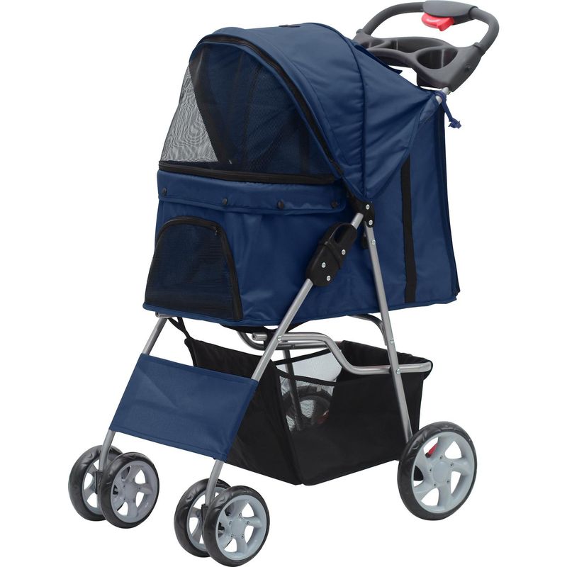 PAWISE - Coche para Perro 100x46x68 cm Azul