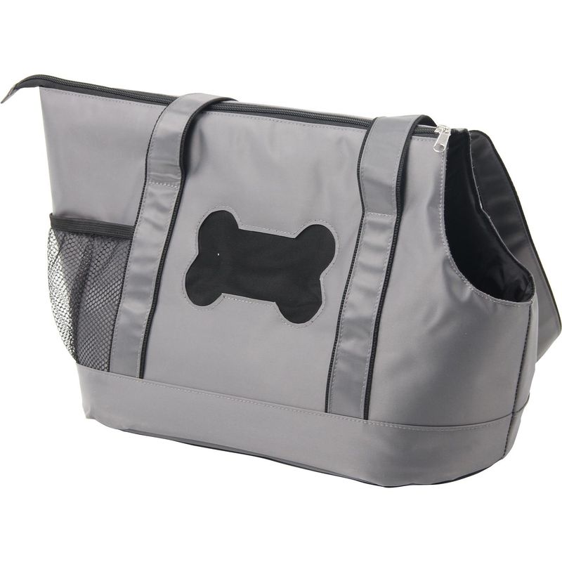 PAWISE - Bolso Transportador para Perro 29x20x49 cm Gris