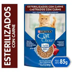 CAT CHOW - Pouch esterilizados carne 85 gr