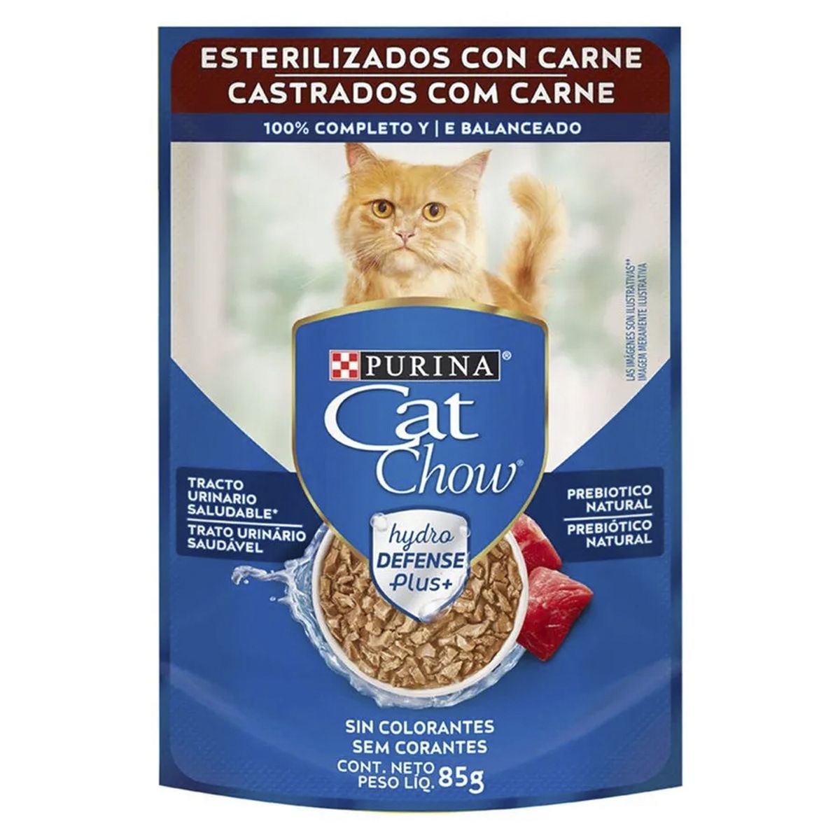 CAT CHOW - Pouch esterilizados carne 85 gr