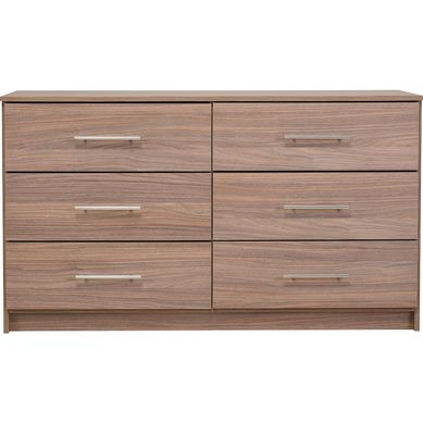 Cmoda 6 cajones 69x120x45 cm walnut