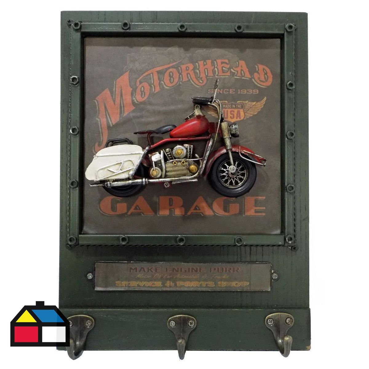 VERTIGO - Perchero con 3 ganchos Madera Multicolor