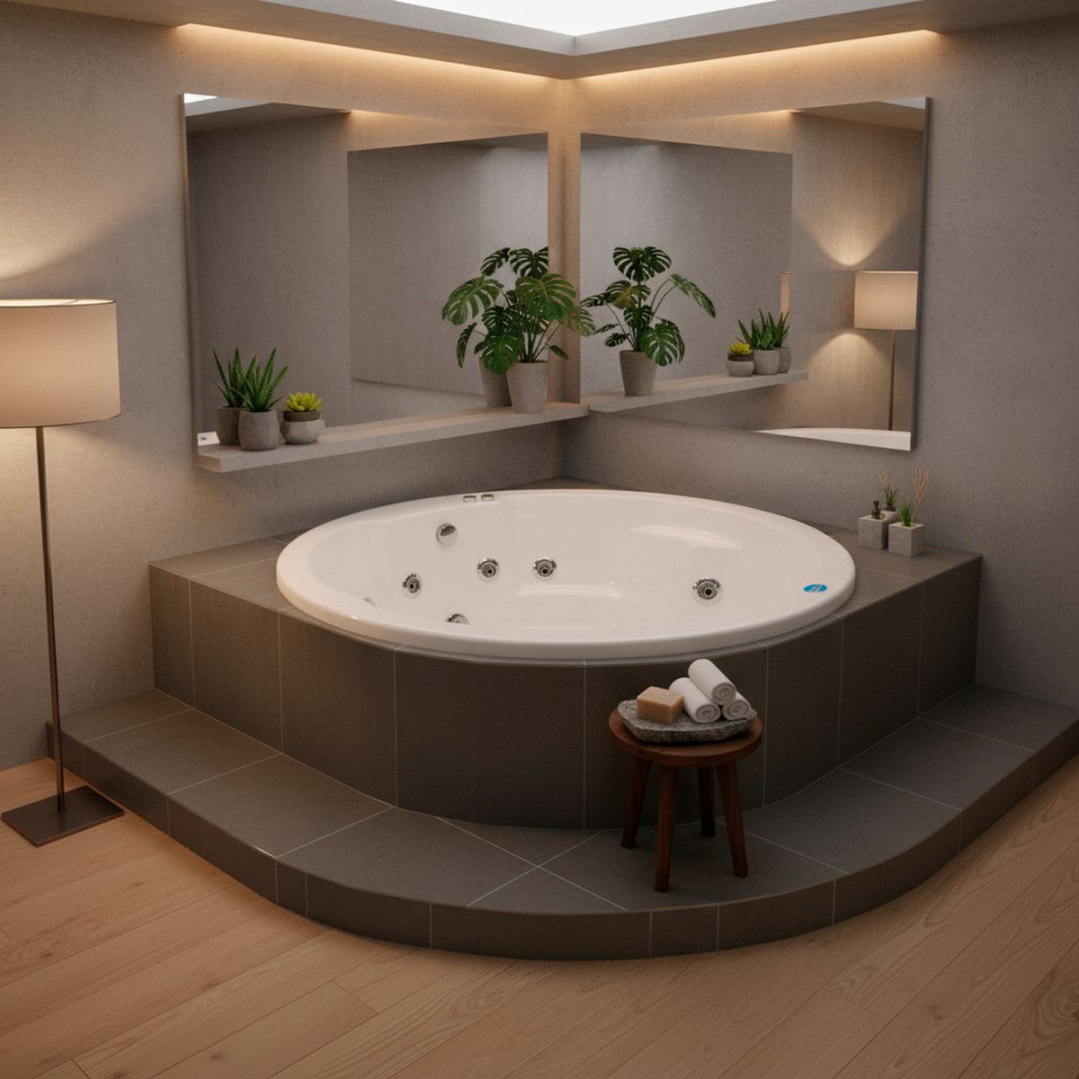 NORGLAS - Tina 150cm diametro hidromasaje 8 jets circular norglas