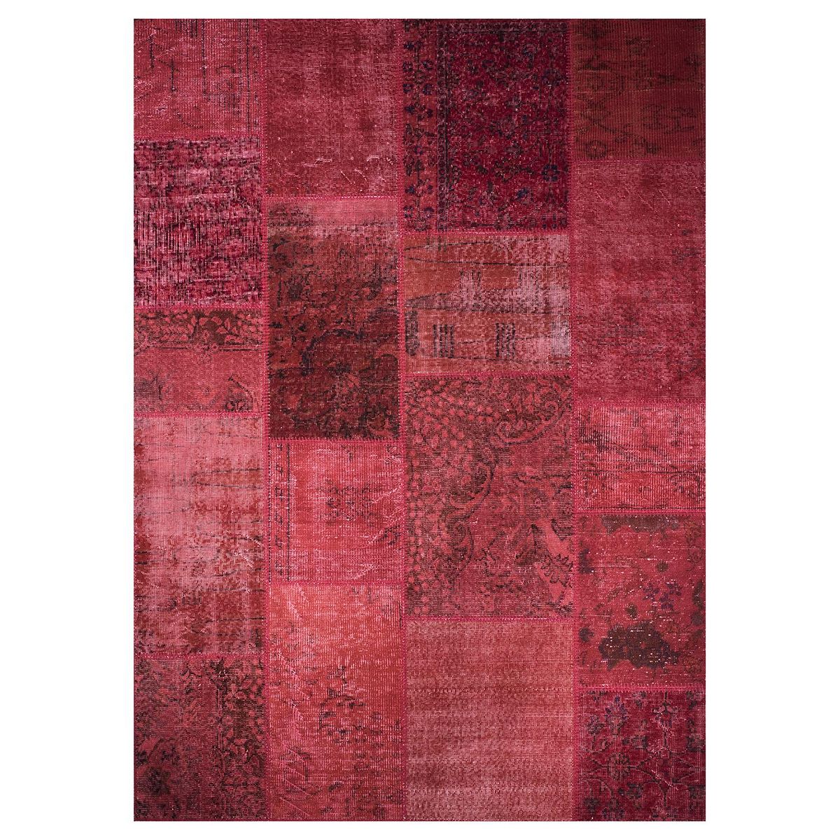 DIB - Alfombra Patchwork 170x240 cm Lana Rojo
