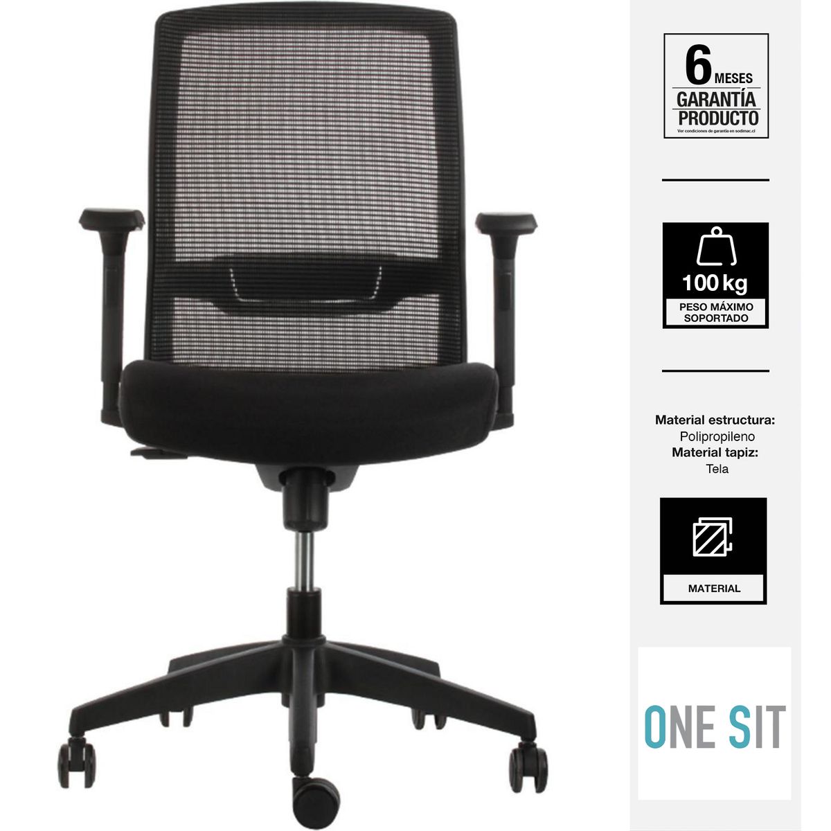 ONE SIT - Silla Escritorio Z2 Negro