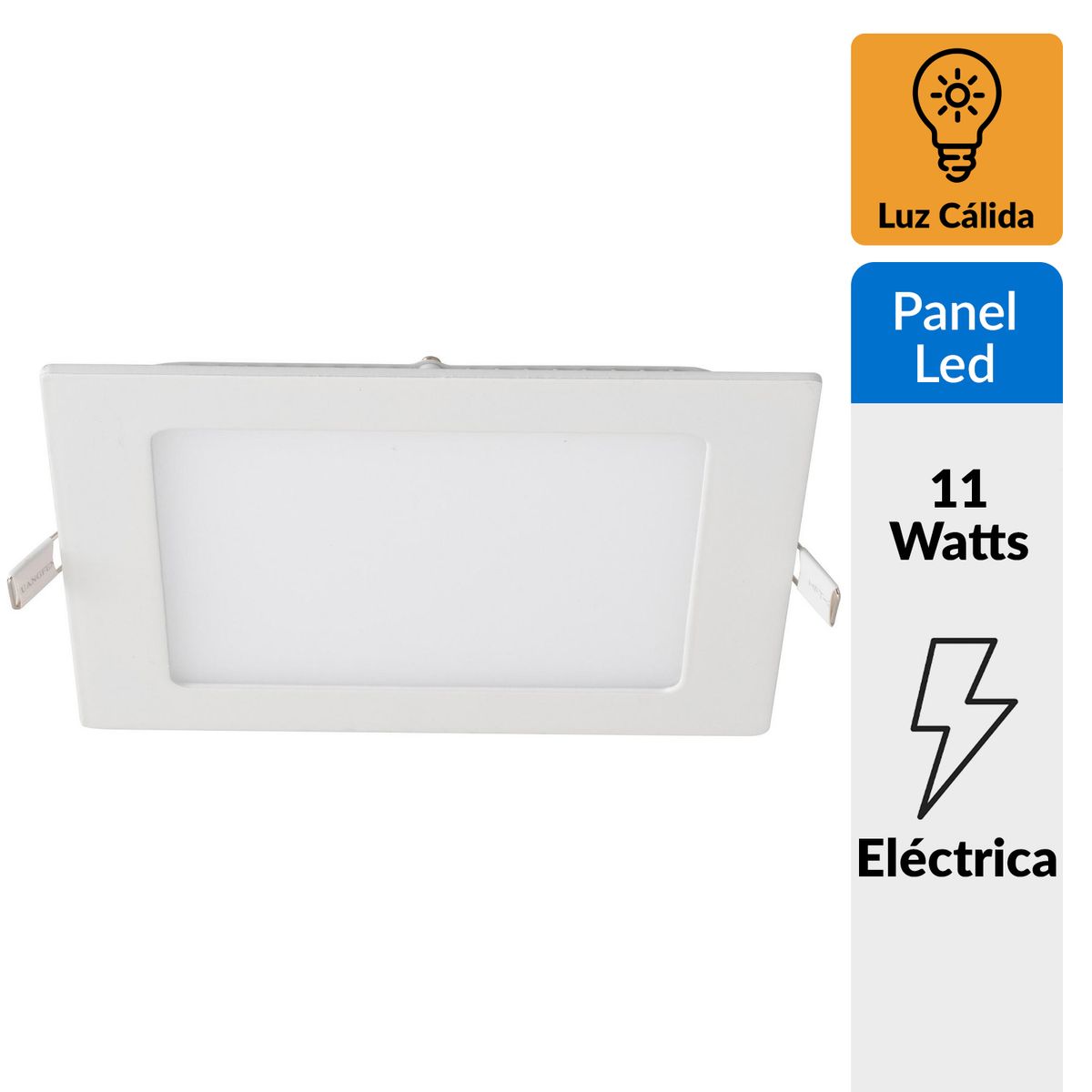EGLO - Panel embutido Fueva cuadrada blanco 11W led luz cálida