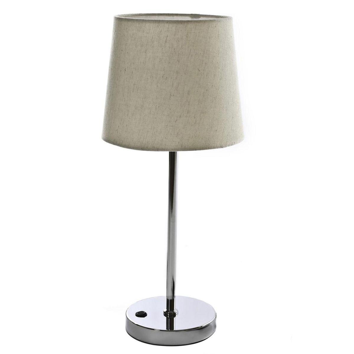 HOMY - Lámpara Mesa SM USB Cromo Gris 14x50 cm