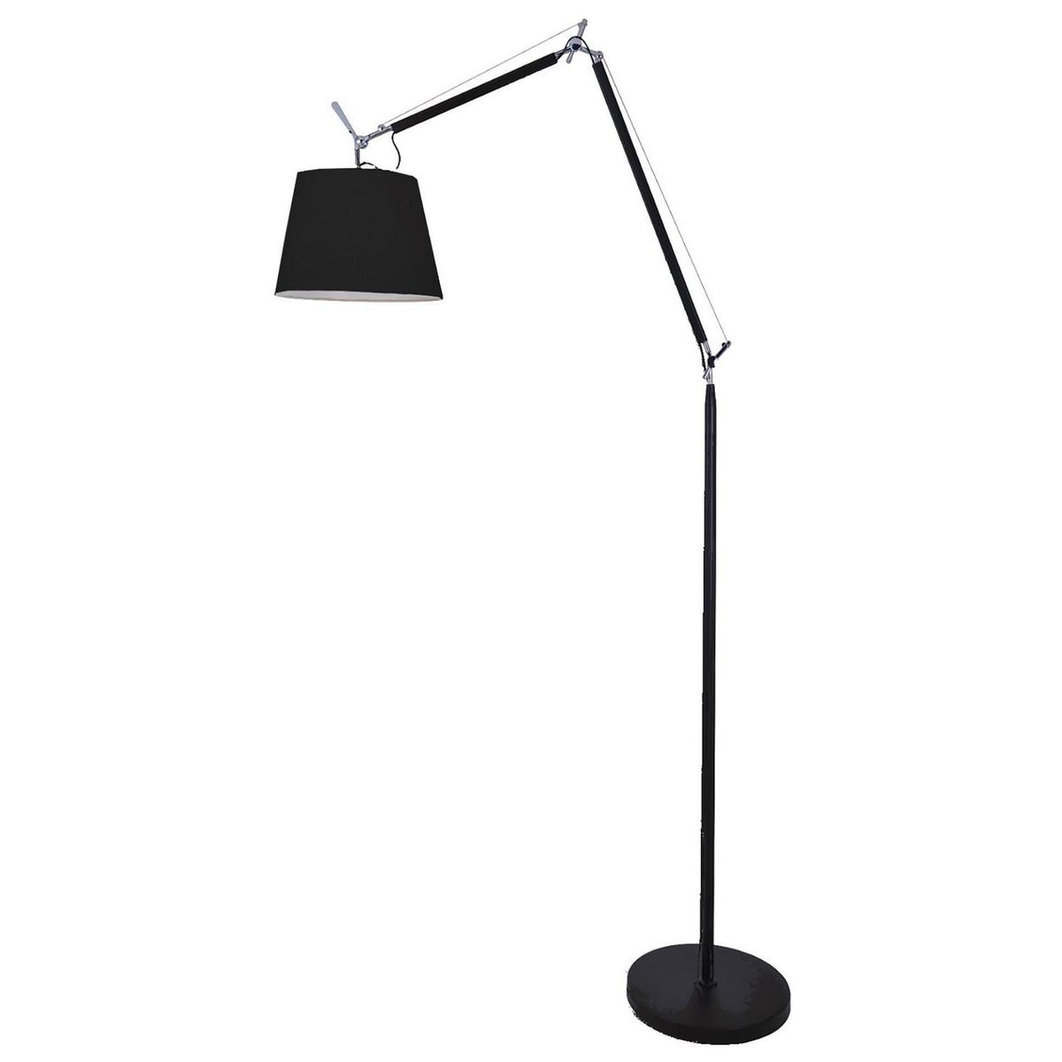 HOMY - Lámpara de Pie Tolo Negro 35x226 cm