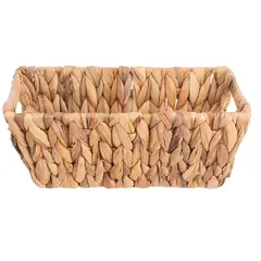 DECO EXPRESS - Cesto Maite de Jacinto de Agua 25x10x15 cm 3.8 l Café