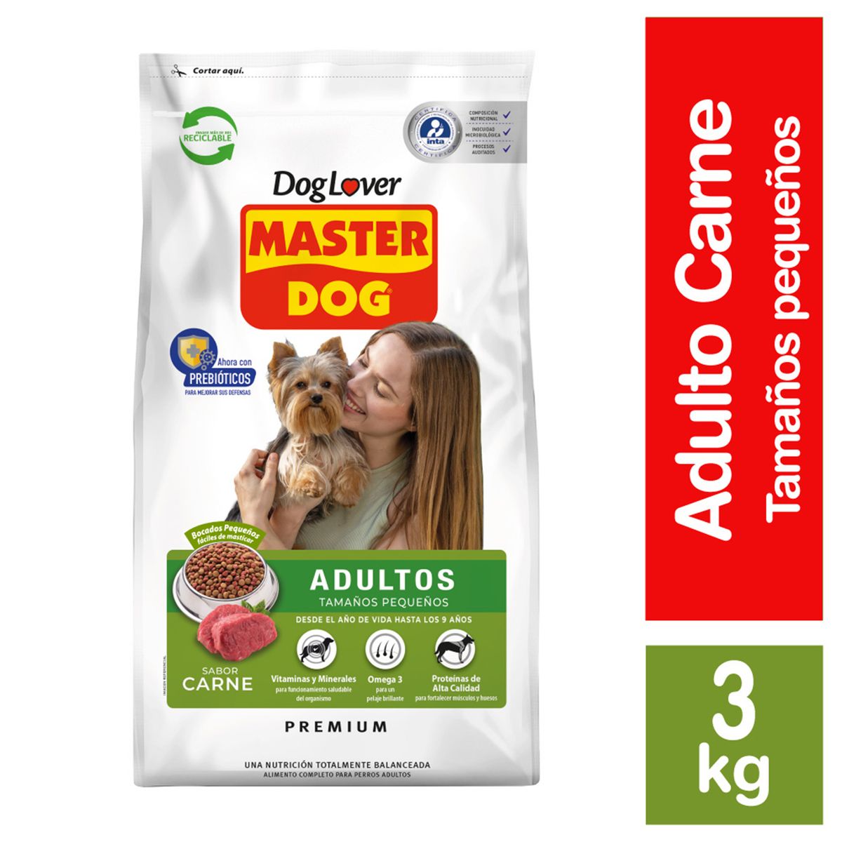 MASTER DOG - Alimento para Perro Adulto Carne 3 kg
