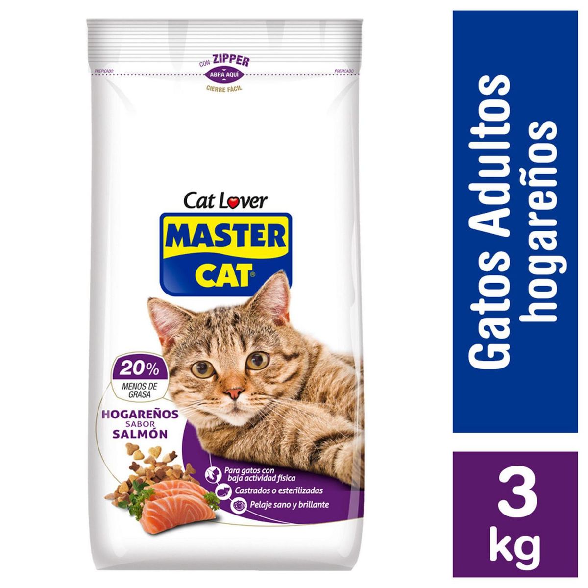 MASTER CAT - Alimento para Gato Adulto Salmón 3 kg