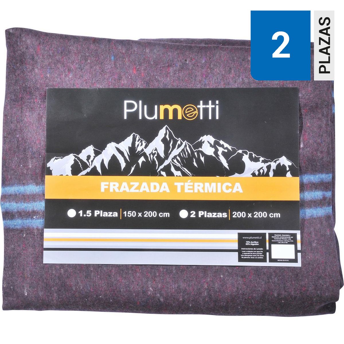 MASHINI - Frazada Témica 2 plazas Multicolor