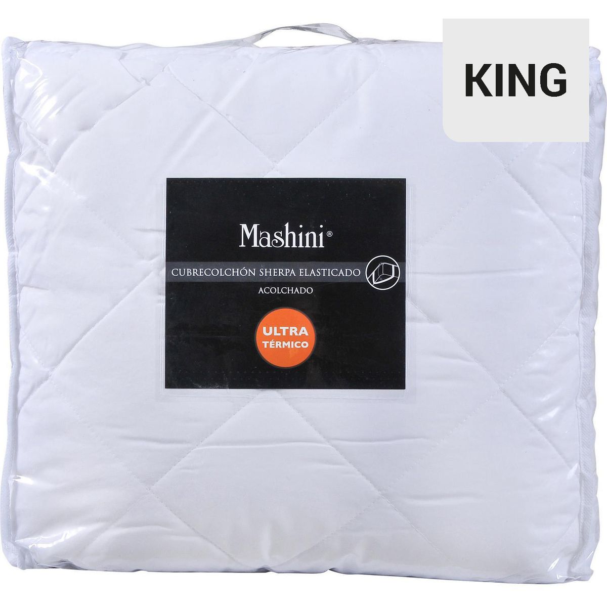 MASHINI - Cubrecolchón Sherpa King Blanco