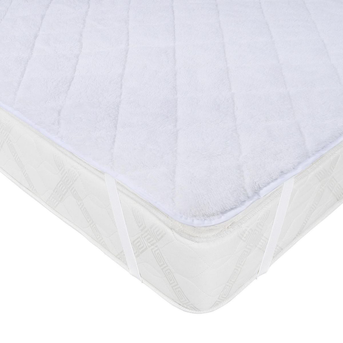 MASHINI - Cubrecolchón Sherpa King Blanco