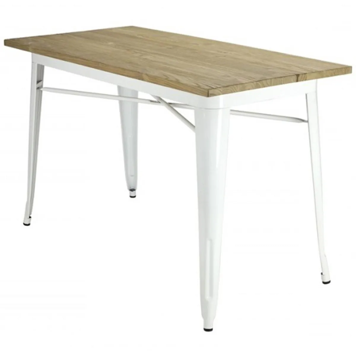 DE PIES A CABEZA - Mesa 120x60x73 cm madera blanca