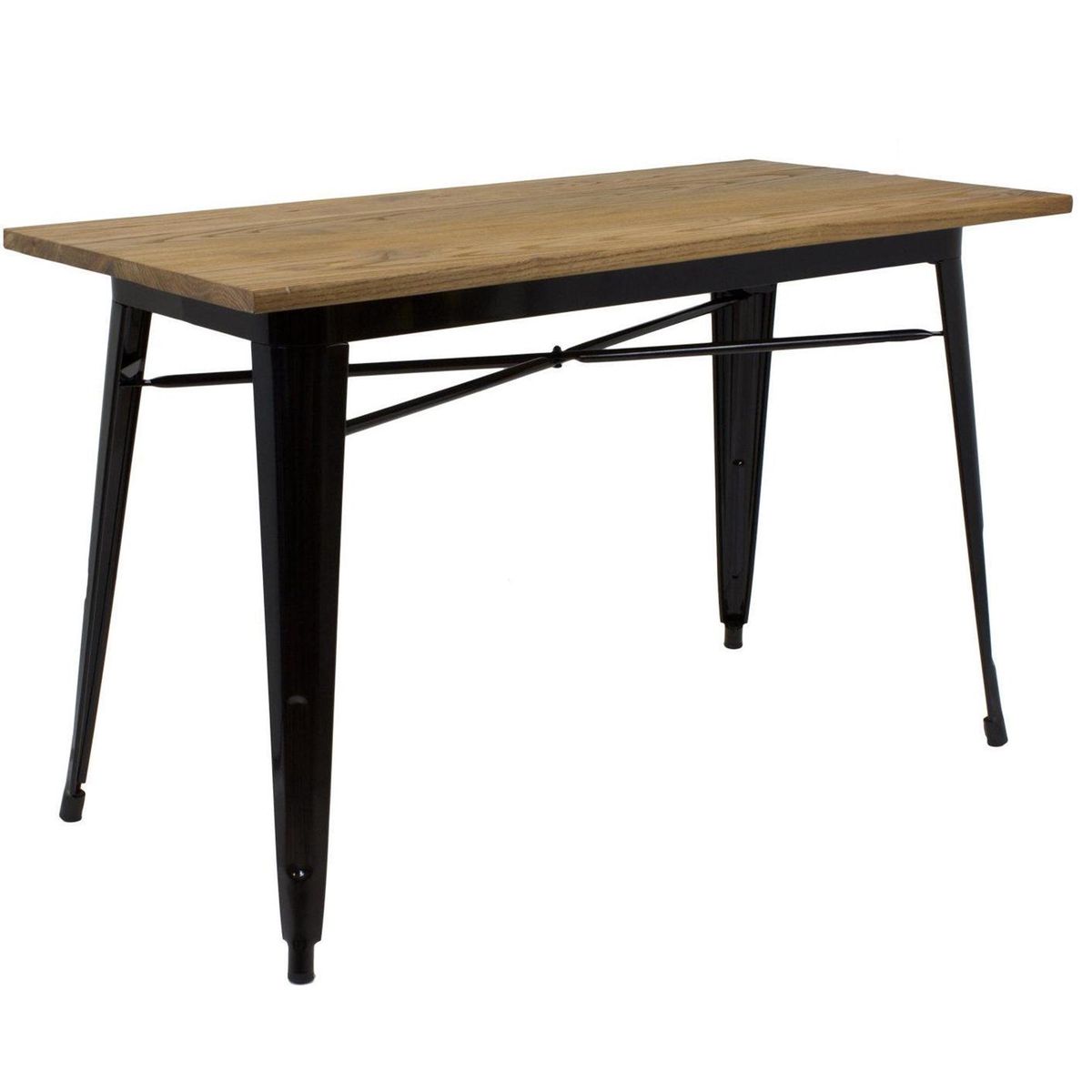 DE PIES A CABEZA - Mesa 180x80x75 cm negro mate