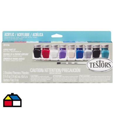 Set de 9 pinturas acrlicas variados colores