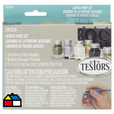 Set de 6 pinturas acrlicas camuflaje