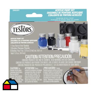 Set de 6 pinturas acrlicas variados colores
