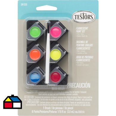 Set pintura acrlica color fluorescente