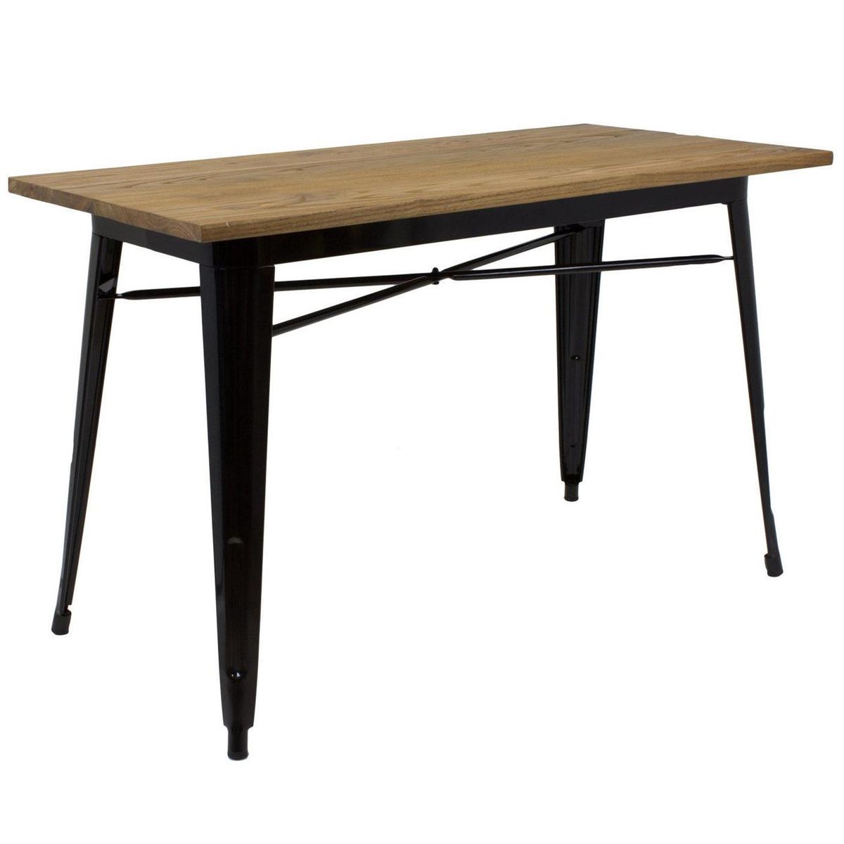 DE PIES A CABEZA - Mesa madera 120x60x73 cm negro mate