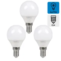 Pack 3 Ampolletas Led Bola 3.5 W E14 250 lm Luz Fría