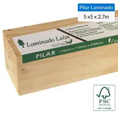 LEON - Pilar Laminado pino Radiata 110 x 110 mm 2,70 m