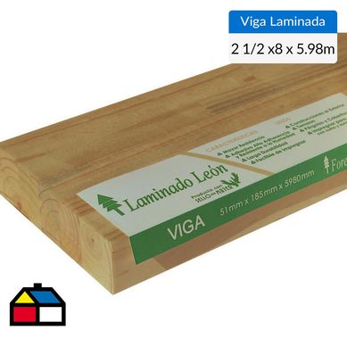 Viga Laminada pino Radiata 51 x 185 mm 5,98 m