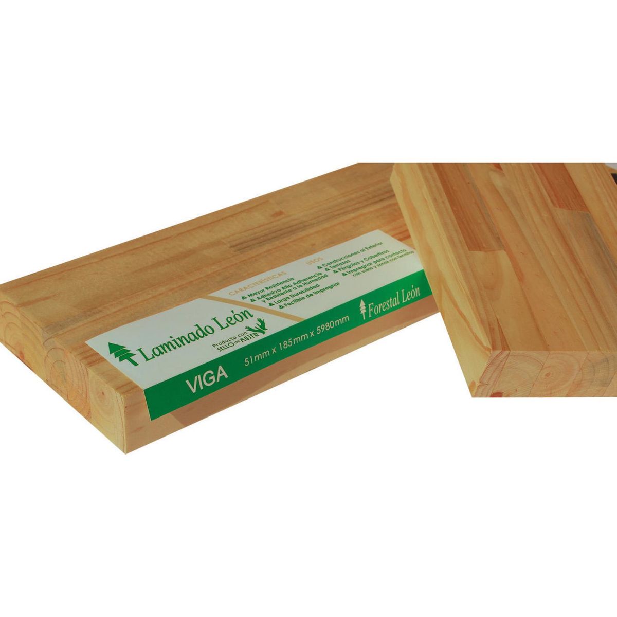 LEON - Viga Laminada pino Radiata 51 x 185 mm 5,98 m