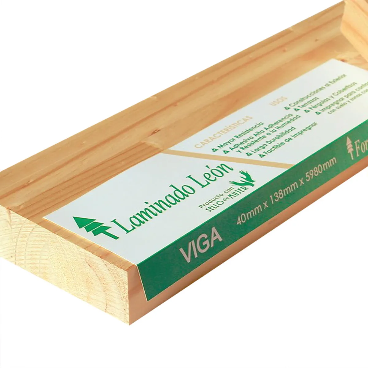LEON - Viga Laminada pino Radiata 40 x 138 mm 5,98 m