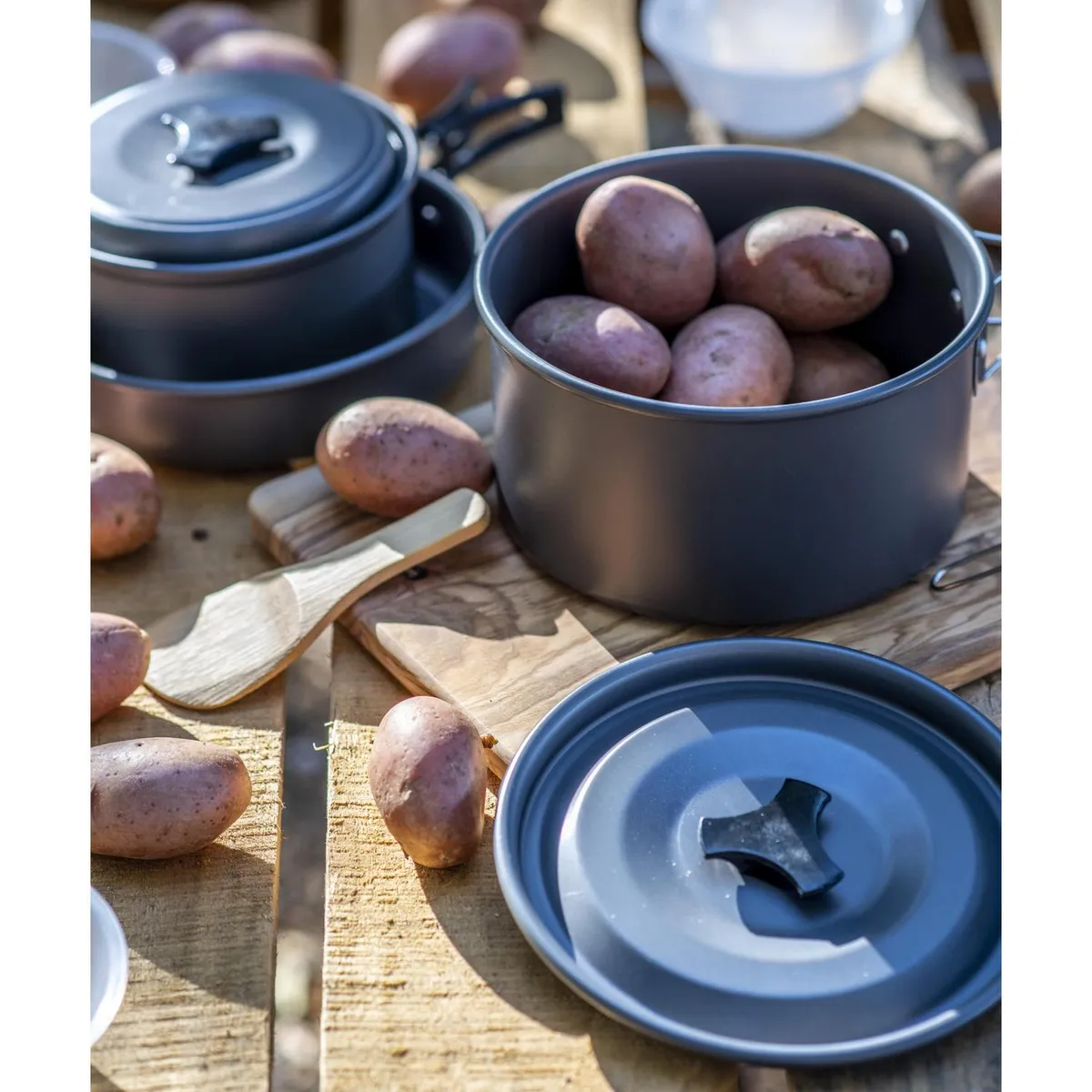 KLIMBER - Set de Cocina y Utensilios para Camping 4 Personas Metal 11 Pieza(s)